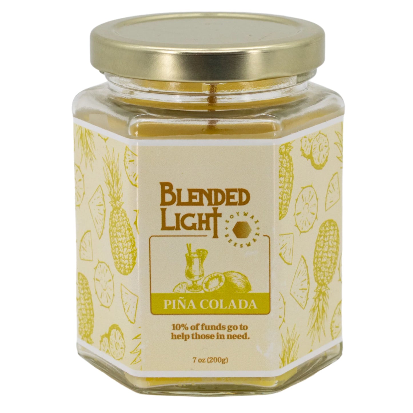 Piña Colada Scented Candle | Multiple Sizes | Blended Light