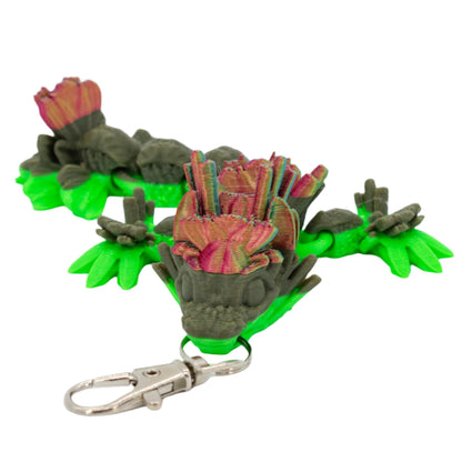3D Printed Dragon Figurine Keychain | Multiple Colors | Black Sheep Products LLC