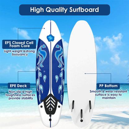 6FT Inflatable Blow Up Stand Up Paddle SUP Surfboard (SAK94461)