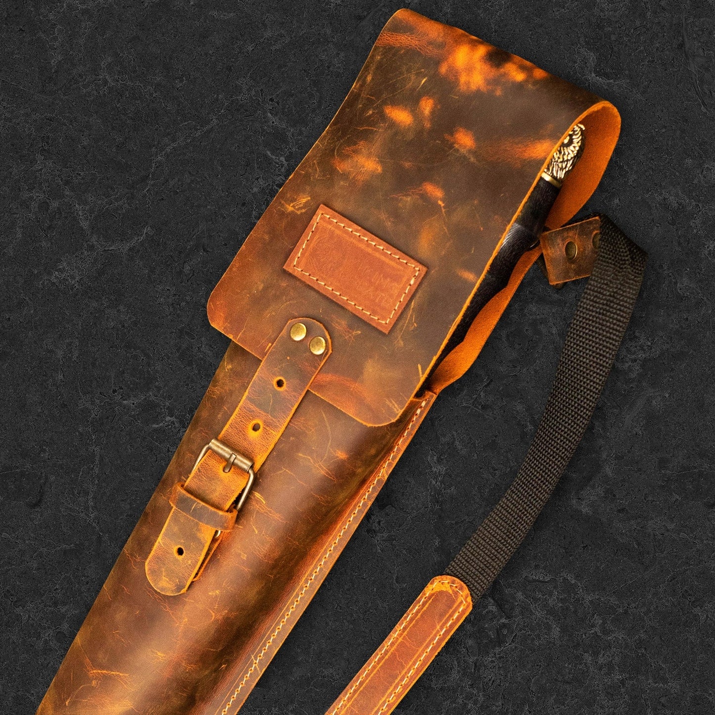 "Viking" Set in a Leather Case Camping Accessories BBQ Skewers Set  in a Leather Case, 7 items