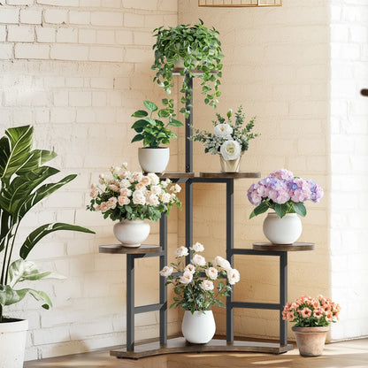 DecorBites™ 6-tier Corner Plant Stand - Space-saving Display Shelf