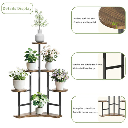 DecorBites™ 6-tier Corner Plant Stand - Space-saving Display Shelf