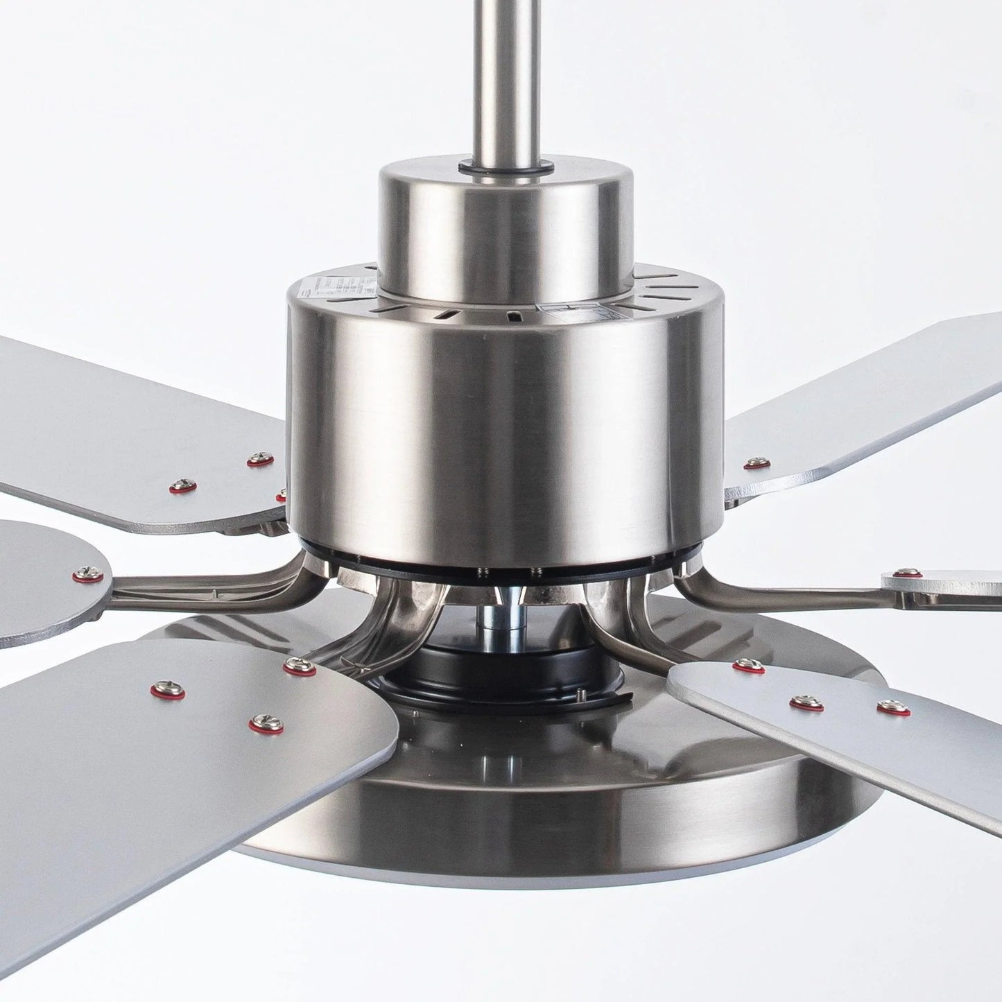 60" Modern Satin Nickel DC Motor Downrod Mount Reversible Ceiling Fan with Lighting and Remote Control