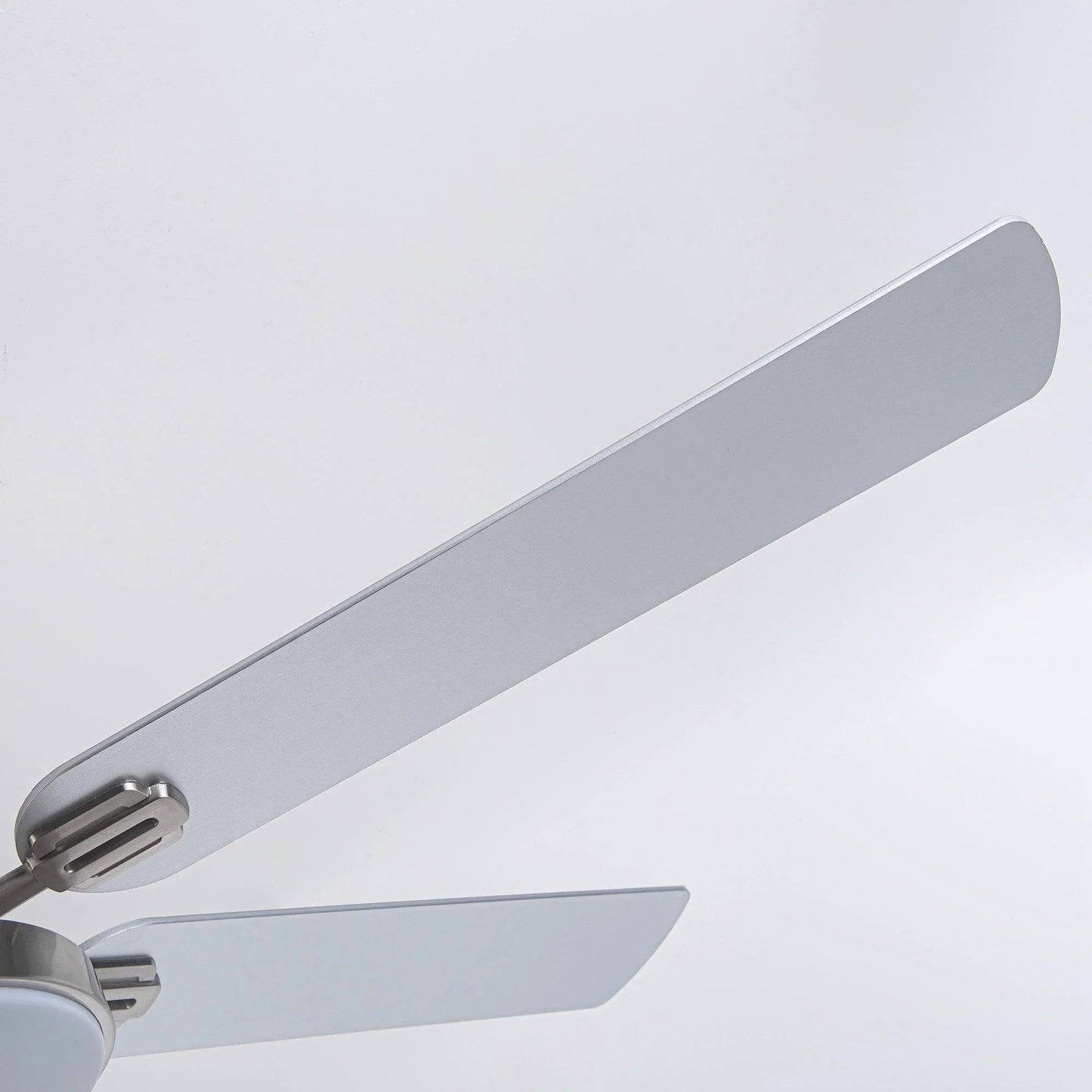 60" Modern Satin Nickel DC Motor Downrod Mount Reversible Ceiling Fan with Lighting and Remote Control