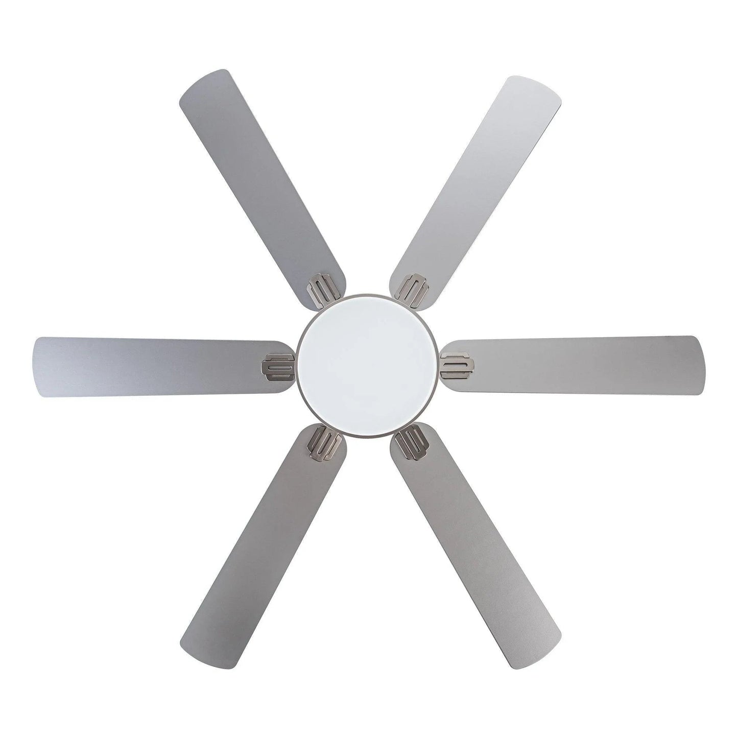 60" Modern Satin Nickel DC Motor Downrod Mount Reversible Ceiling Fan with Lighting and Remote Control