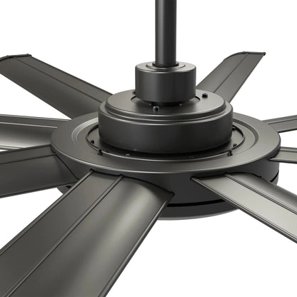 60" Black Led Indoor Ceiling Fan with Remote 8 Blade