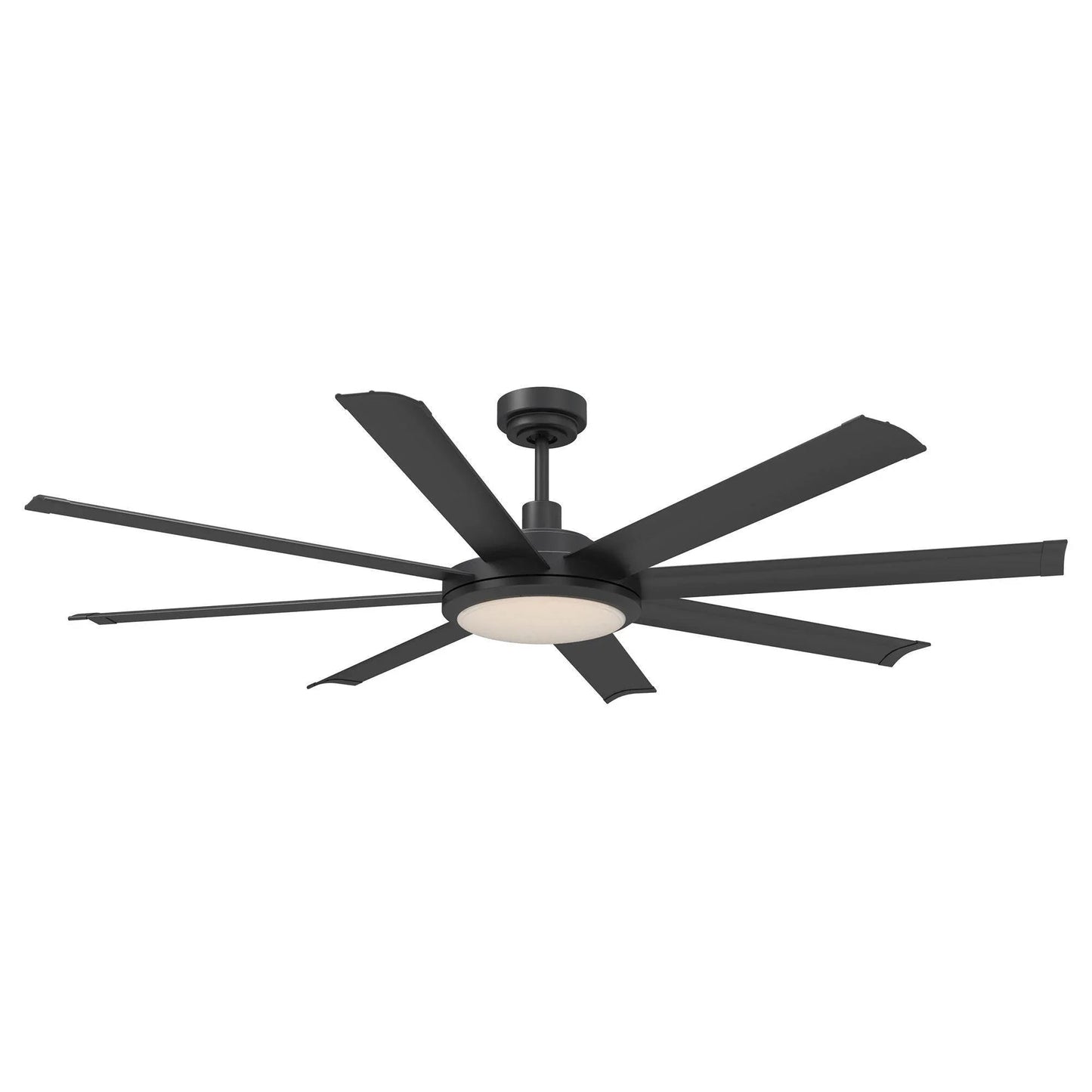 60" Black Led Indoor Ceiling Fan with Remote 8 Blade
