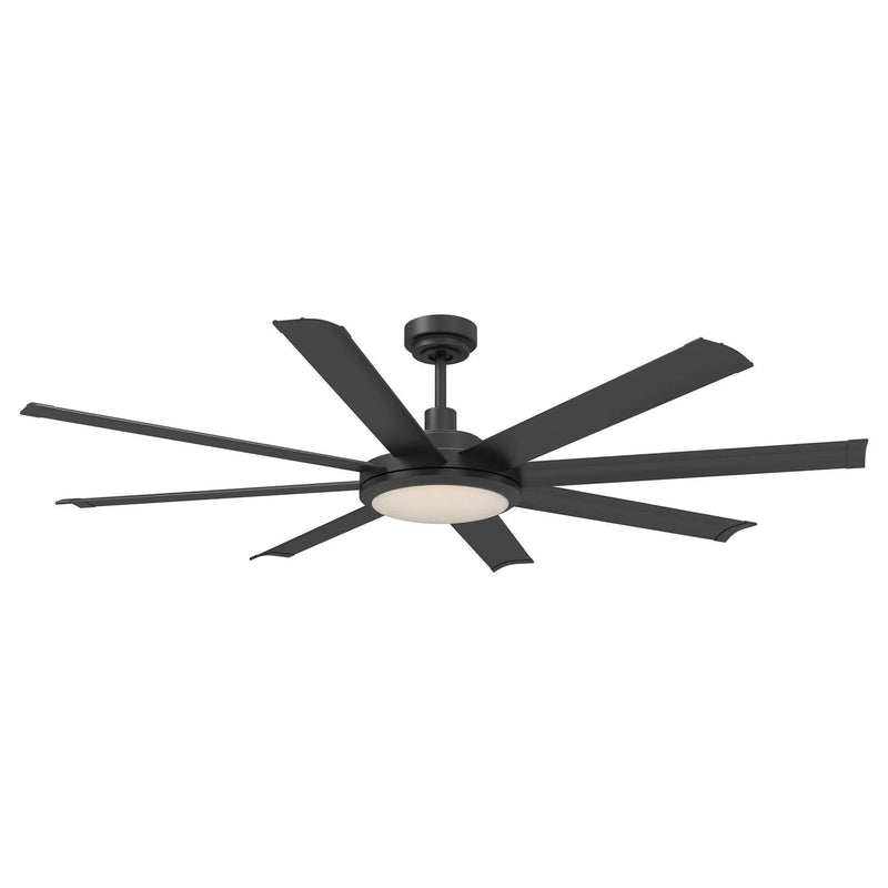 60" Black Led Indoor Ceiling Fan with Remote 8 Blade