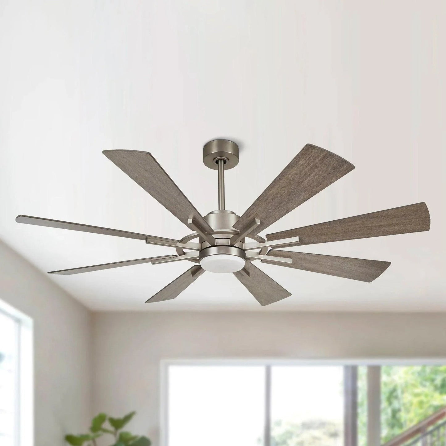60" Oretha Windmill 8 Blade Led Indoor Oil Rubbed Bronze Ceiling Fan with Remote And Light Kit Included
