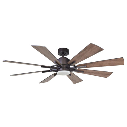 60" Oretha Windmill 8 Blade Led Indoor Oil Rubbed Bronze Ceiling Fan with Remote And Light Kit Included