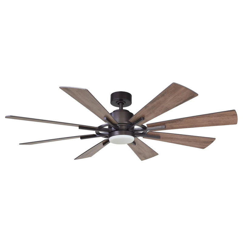 60" Oretha Windmill 8 Blade Led Indoor Oil Rubbed Bronze Ceiling Fan with Remote And Light Kit Included