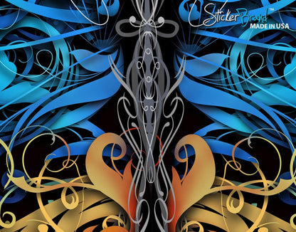 Large Swirl Butterfly Wall Graphic Mural #6024