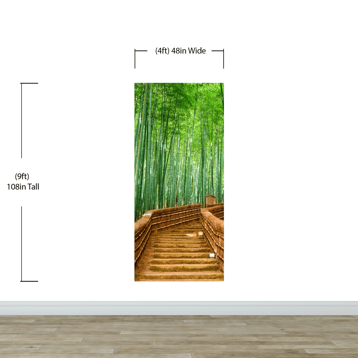 Japanese Bamboo Forest Arashiyama Woods Wall Mural #6043
