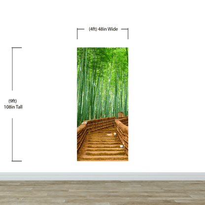 Japanese Bamboo Forest Arashiyama Woods Wall Mural #6043