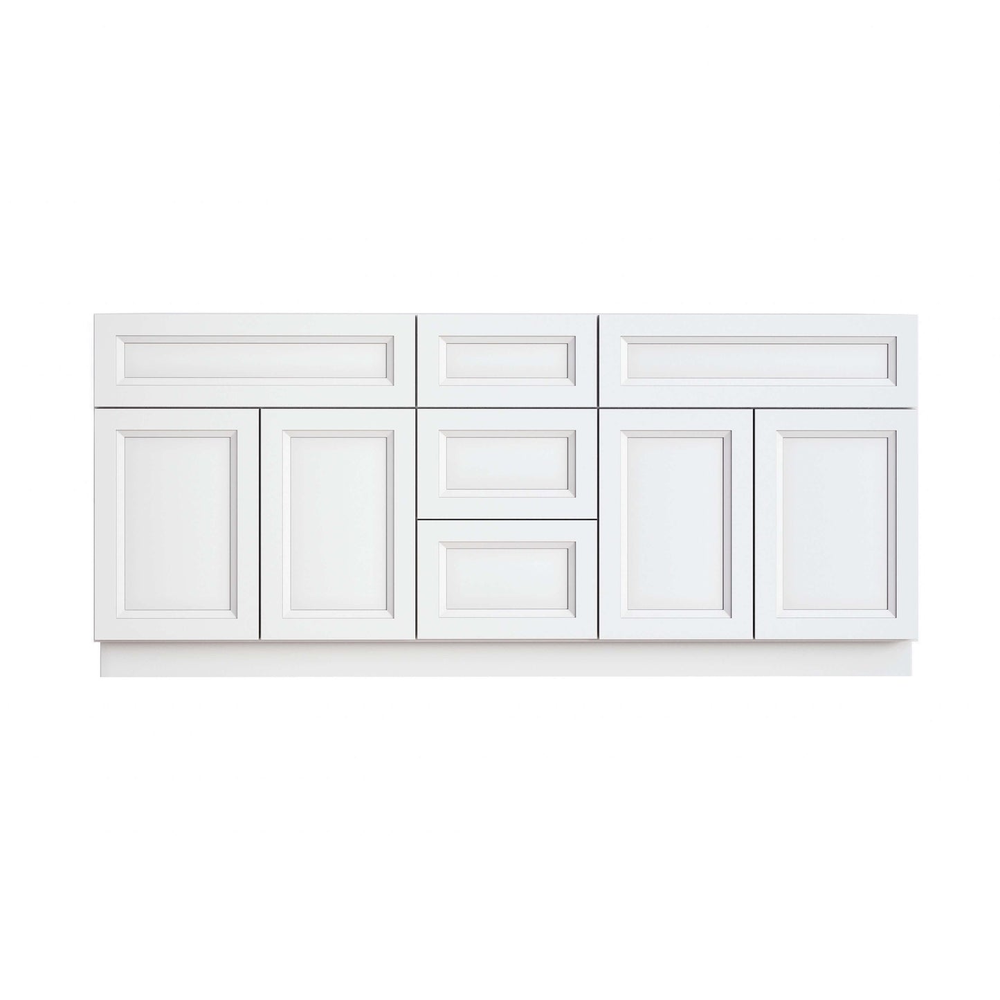 Classic White 60" Double Sink Bathroom Vanity Combo w/ Drawers
