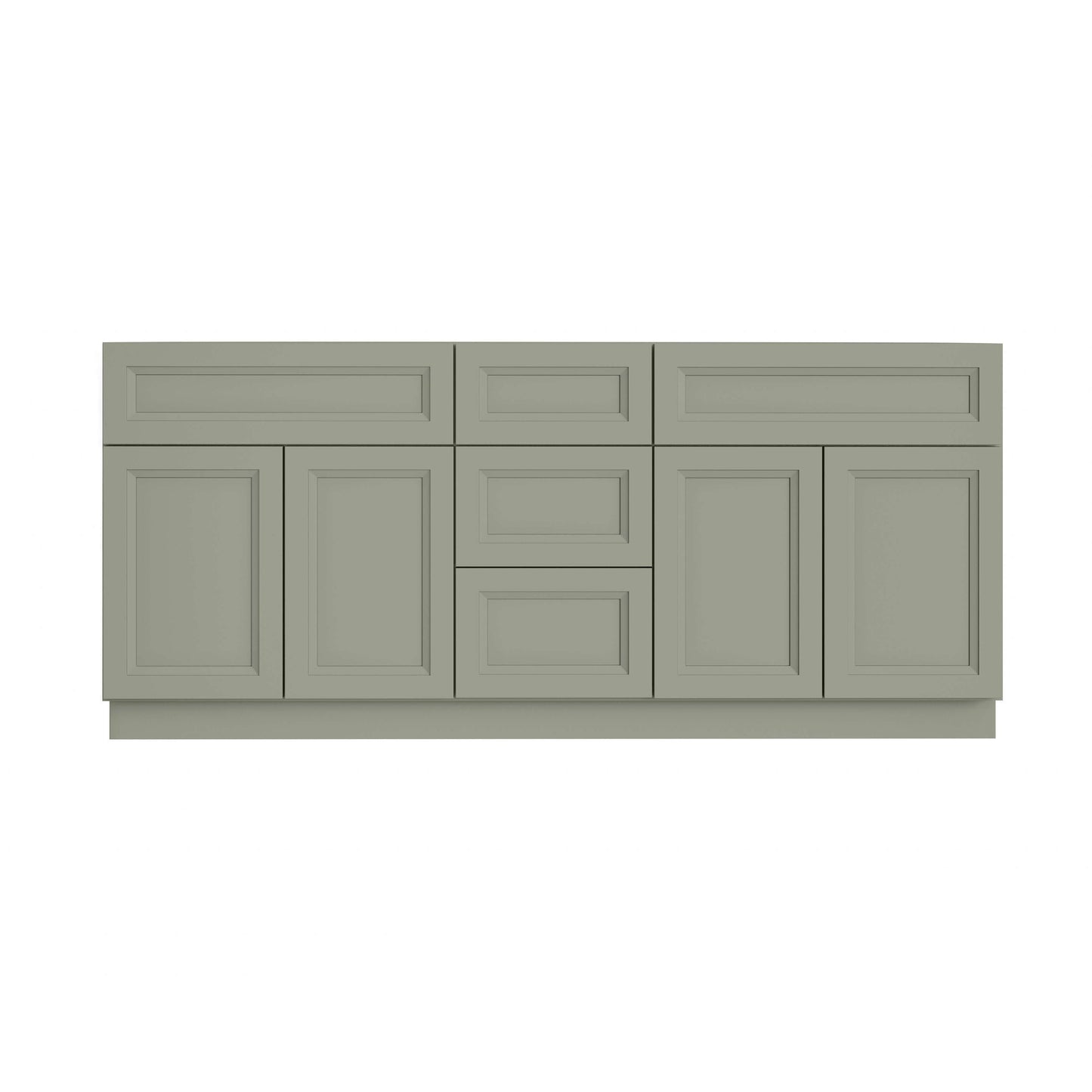 Sage Green 60" Double Sink Bathroom Vanity Combo w/ Drawers