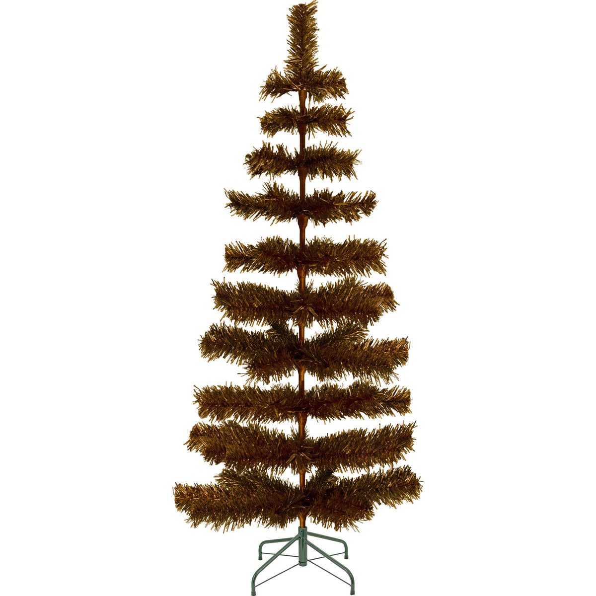 Vintage Copper Tinsel Christmas Tree