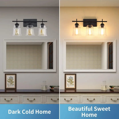60W Elegant Wall Lights Modern with Clear Glass Sconce