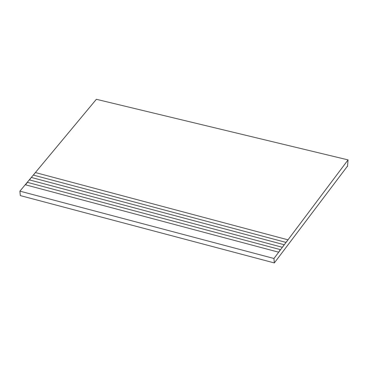 Frontier20 Indiana Buff Select Grip Stair Tread Limestone Look Porcelain Moldings 12x24