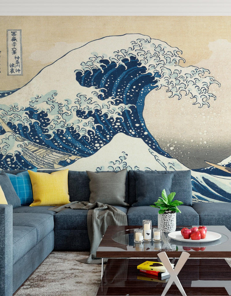 The Great Wave off Kanagawa by Katsushika Hokusai Wall Mural. #6121, view 2