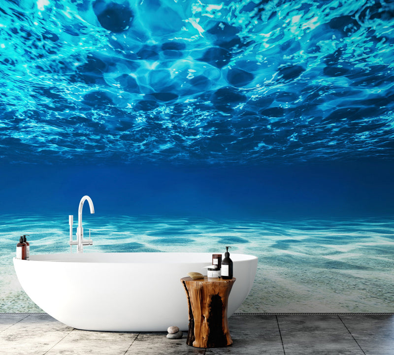 Underwater Wallpaper. View of Tropical Beach Wall Mural #6124, view 2