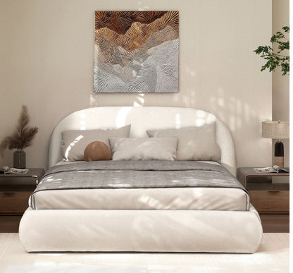 Archie Puffy Grounded - Upholstered Platform Bed