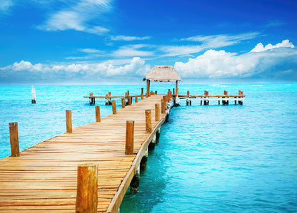 Turquoise Ocean Water Wallpaper Mural. #6150