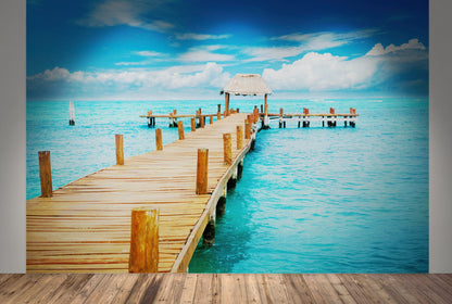 Turquoise Ocean Water Wallpaper Mural. #6150
