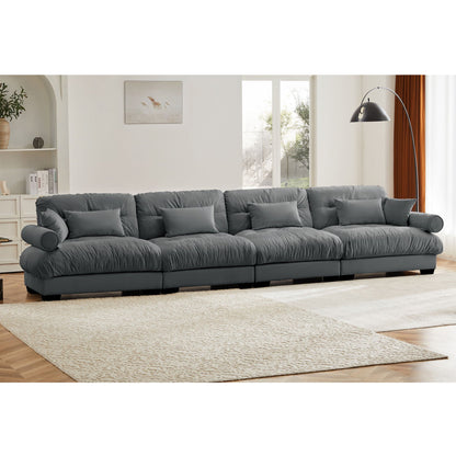 Super Comfort Oversized Modular Sectional Sofa, Deep Seat Convertible L Shaped Couch