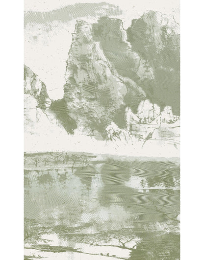 Shan Shui Traditional Chinese Mountain Landscape Scenery Painting Wall Mural. #6178