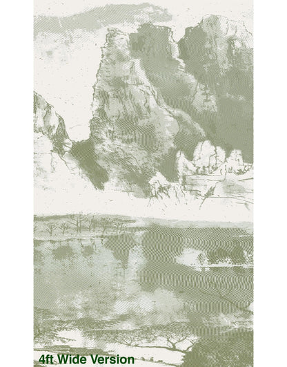 Shan Shui Traditional Chinese Mountain Landscape Scenery Painting Wall Mural. #6178