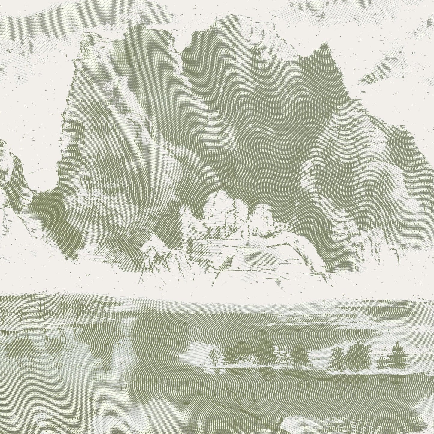 Shan Shui Traditional Chinese Mountain Landscape Scenery Painting Wall Mural. #6178