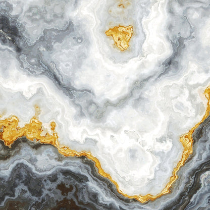 Gray and Gold Marble Stone Quartz Mural Wall Sticker #6190