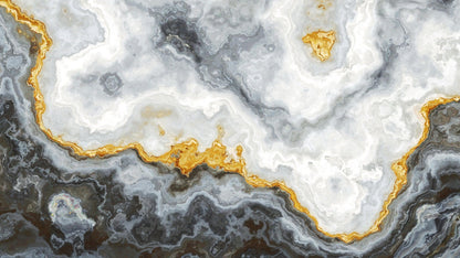Gray and Gold Marble Stone Quartz Mural Wall Sticker #6190