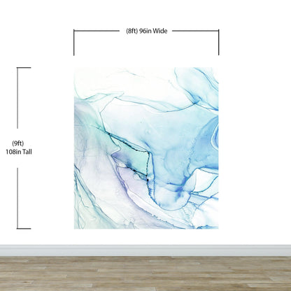 Abstract Ink Pattern Peel and Stick Wallpaper. Removable Wall Mural. (Blue, Green, Purple) #6212
