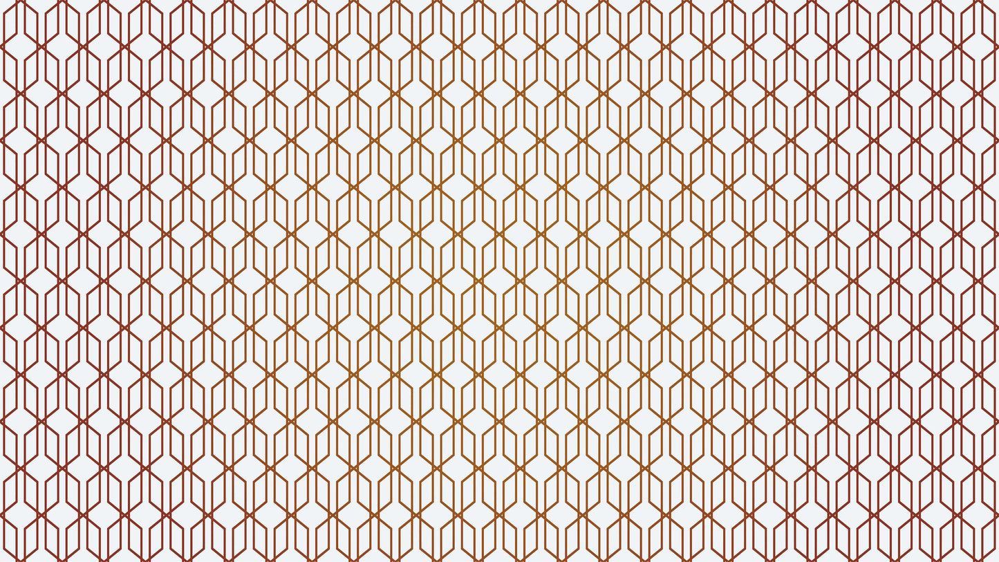 Modern Geometric Shape 3D Hexagon Bronze Lines Peel and Stick Wallpaper | Removable Wall Mural #6213