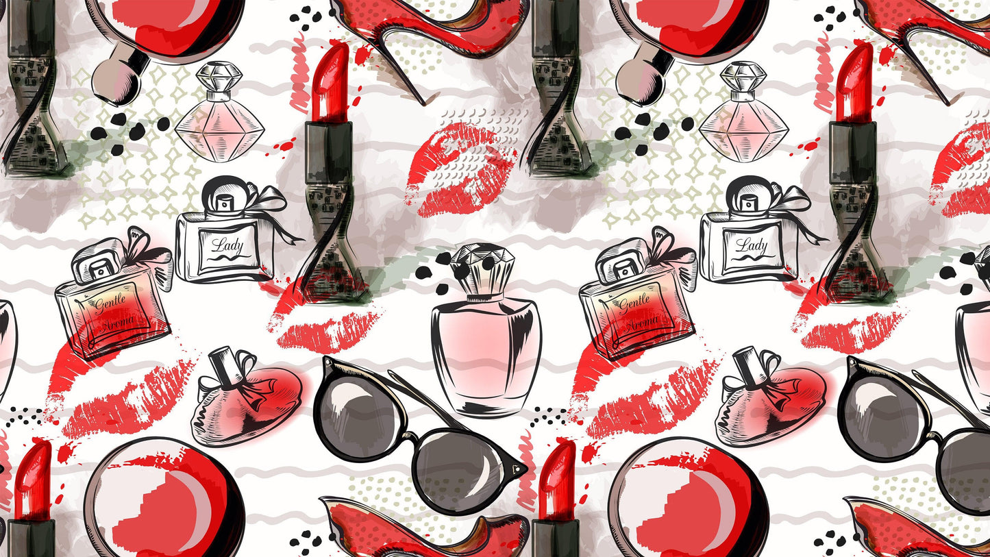 Fashion Cosmetic Make-up Peel and Stick Wallpaper | Removable Wall Mural #6214