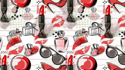 Fashion Cosmetic Make-up Peel and Stick Wallpaper | Removable Wall Mural #6214