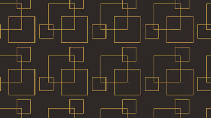 Dark Brown and Gold Square Geometric Pattern Peel and Stick Wallpaper | Removable Wall Mural #6215