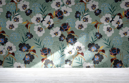 Flower Blossom Botanical Gardens Design Mural. #6219