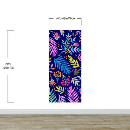 Bright Colorful Fern Arrangement Mural. #6223