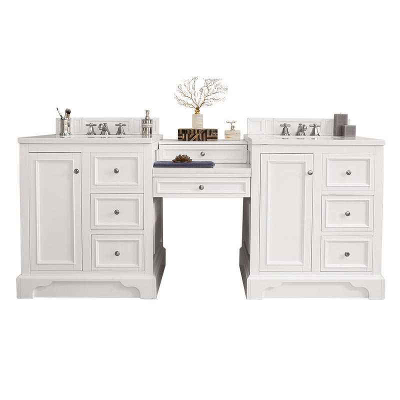 James Martin De Soto 82" Double Bathroom Vanity, Bright White