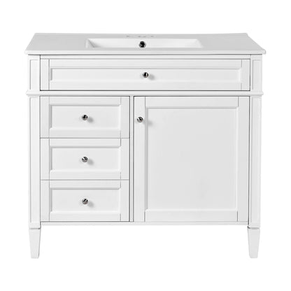 Bathroom Vanity With Top Sink, 2 Drawers And Tip Out Drawer