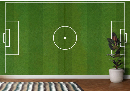 Soccer Field Wallpaper. Football Pitch Wallpaper. Peel and Stick Wall Mural. Soccer Stadium Wallpaper. #6465