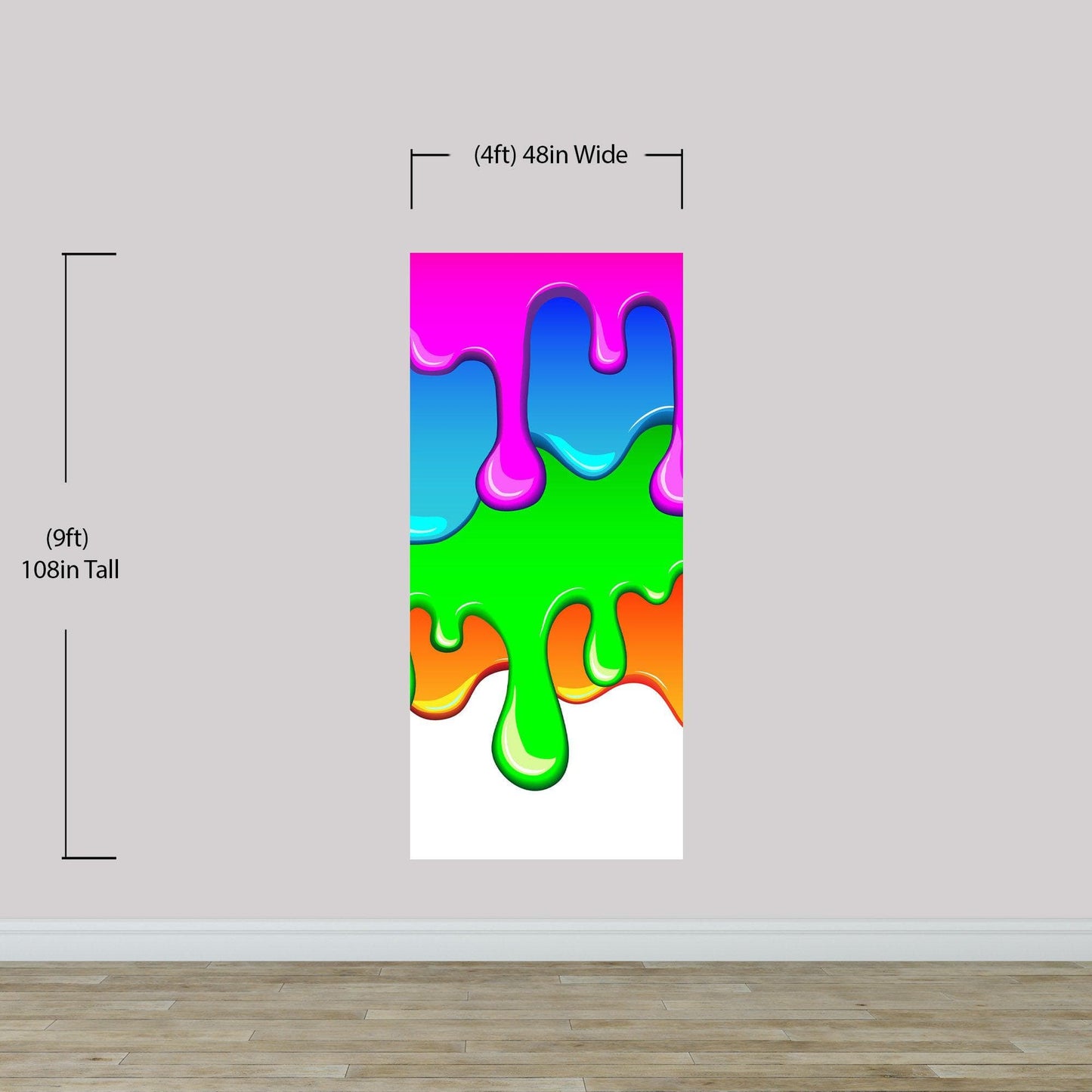 Bright Color Dripping Ink Splatter Wall Mural. #6285