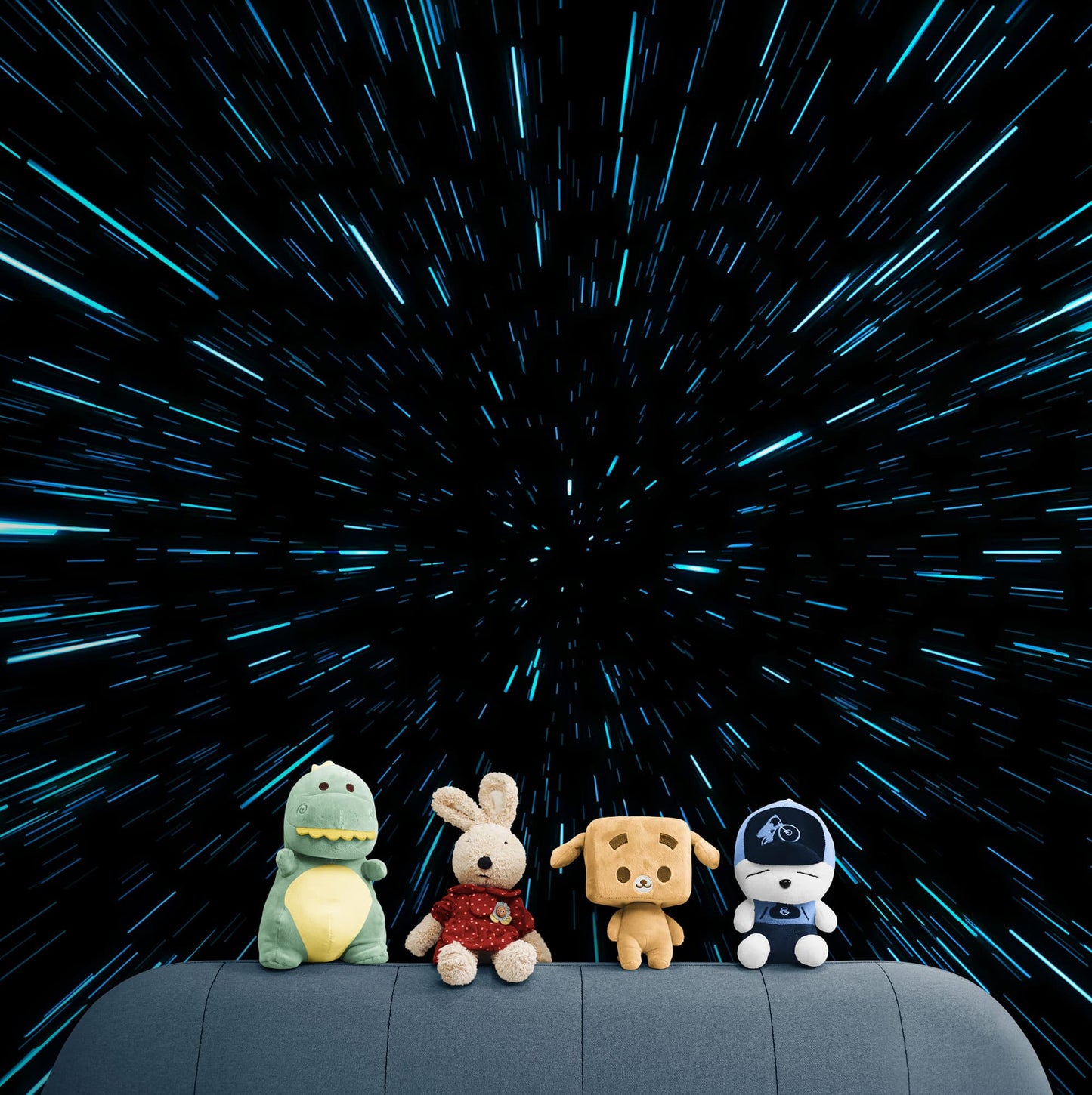 Lightspeed Through Hyperspace Wall Mural. Peel and Sticker Wallpaper. #6286