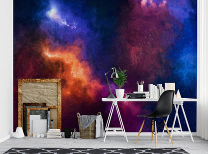 Space Galaxy Nebula Wall Mural Peel and Sticker Wallpaper. #6295