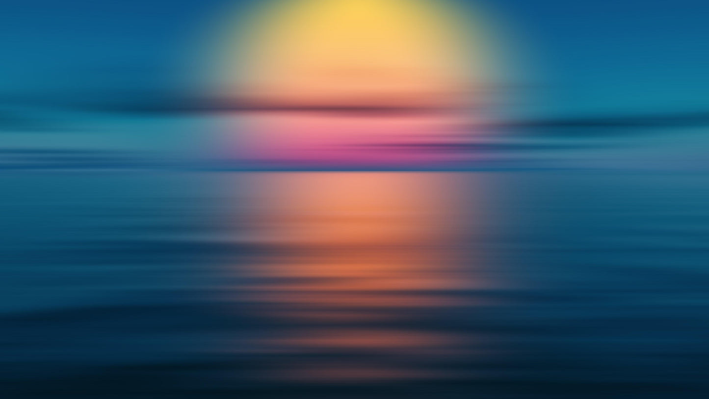 Sunset over the Ocean Horizon Wall Mural. Peel and Stick Wallpaper. #6308