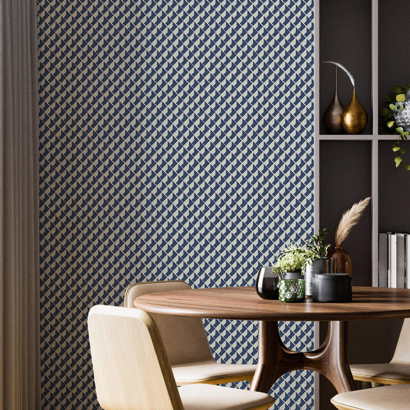 Modern Geometric Shape Pattern Wall Mural. Minimalist Mosaic Square Box Shape Bauhaus, view 2