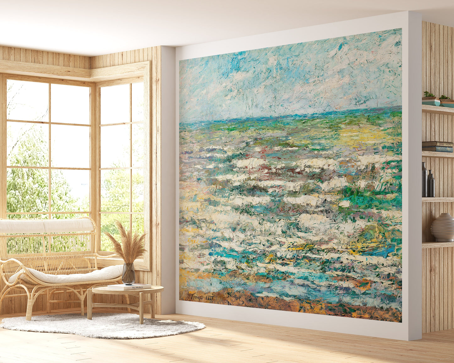 The Sea Painting from 1887 by Jan Toorop. Wall Mural / Peel and Stick Wallpaper. #6334